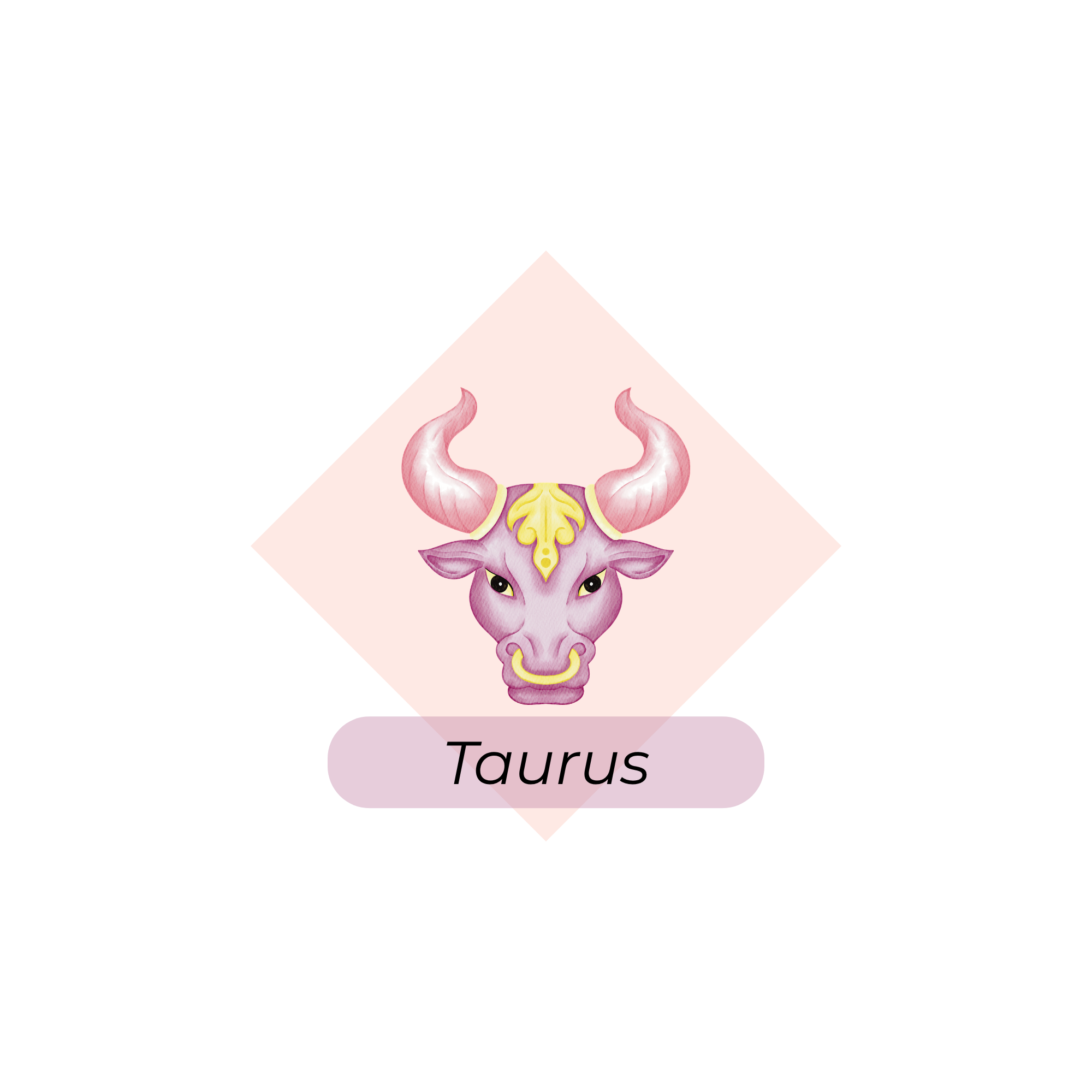 Taurus zodiac sign illustration