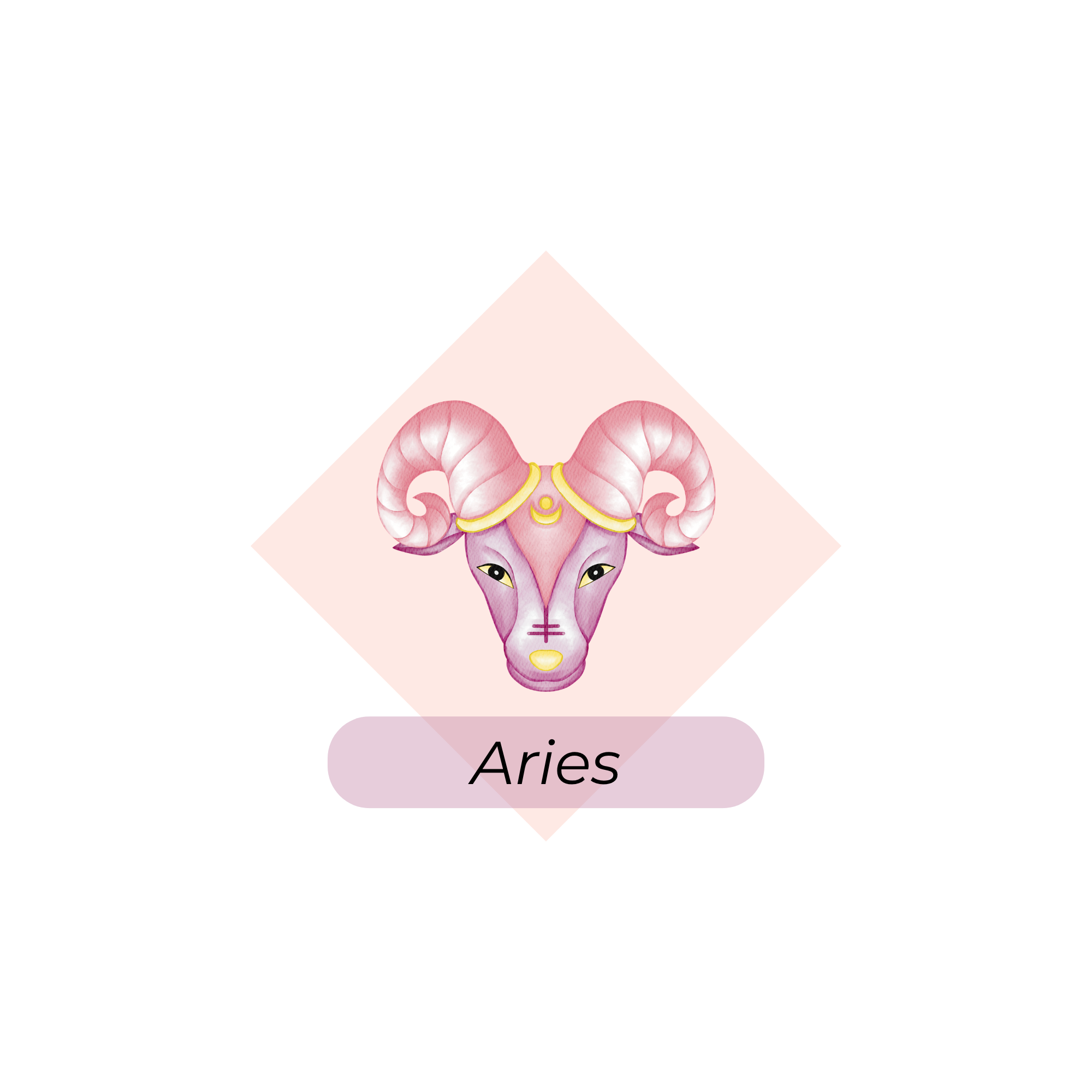 Aries zodiac sign illustration