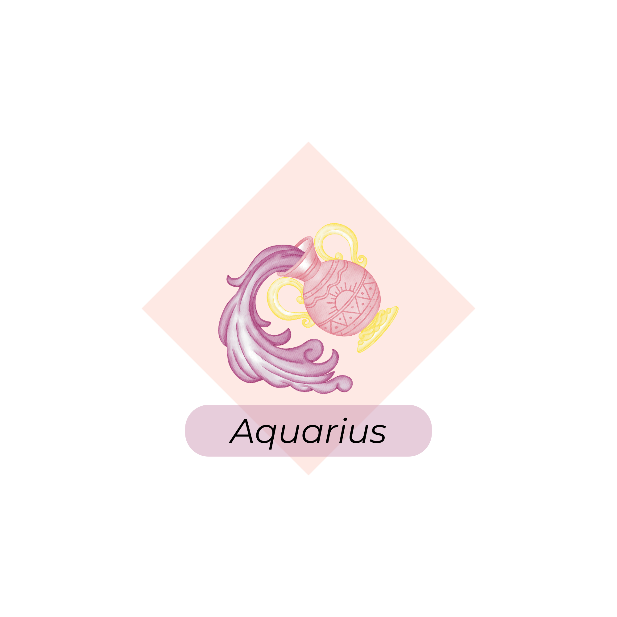 Aquarius zodiac sign illustration