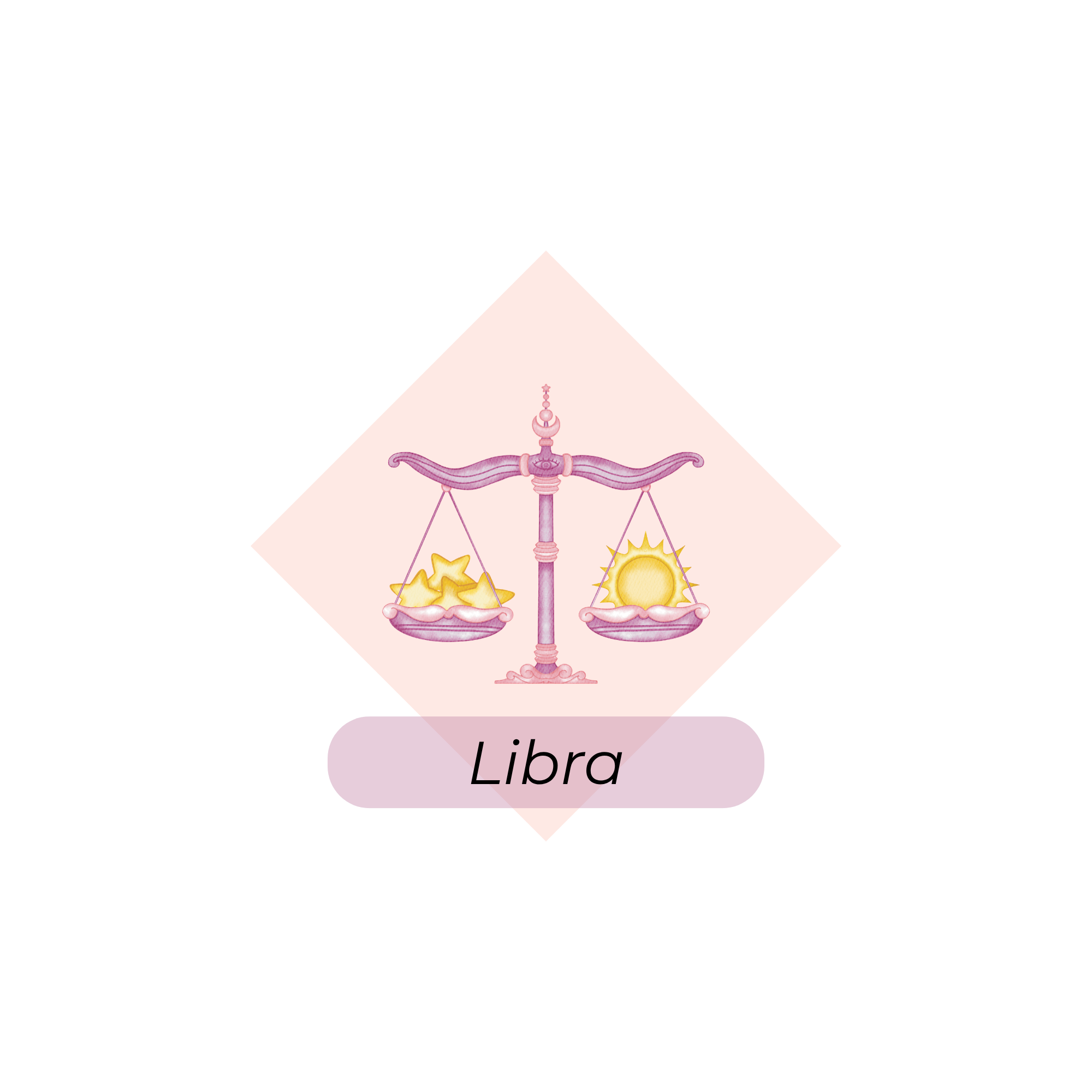 Libra zodiac sign illustration