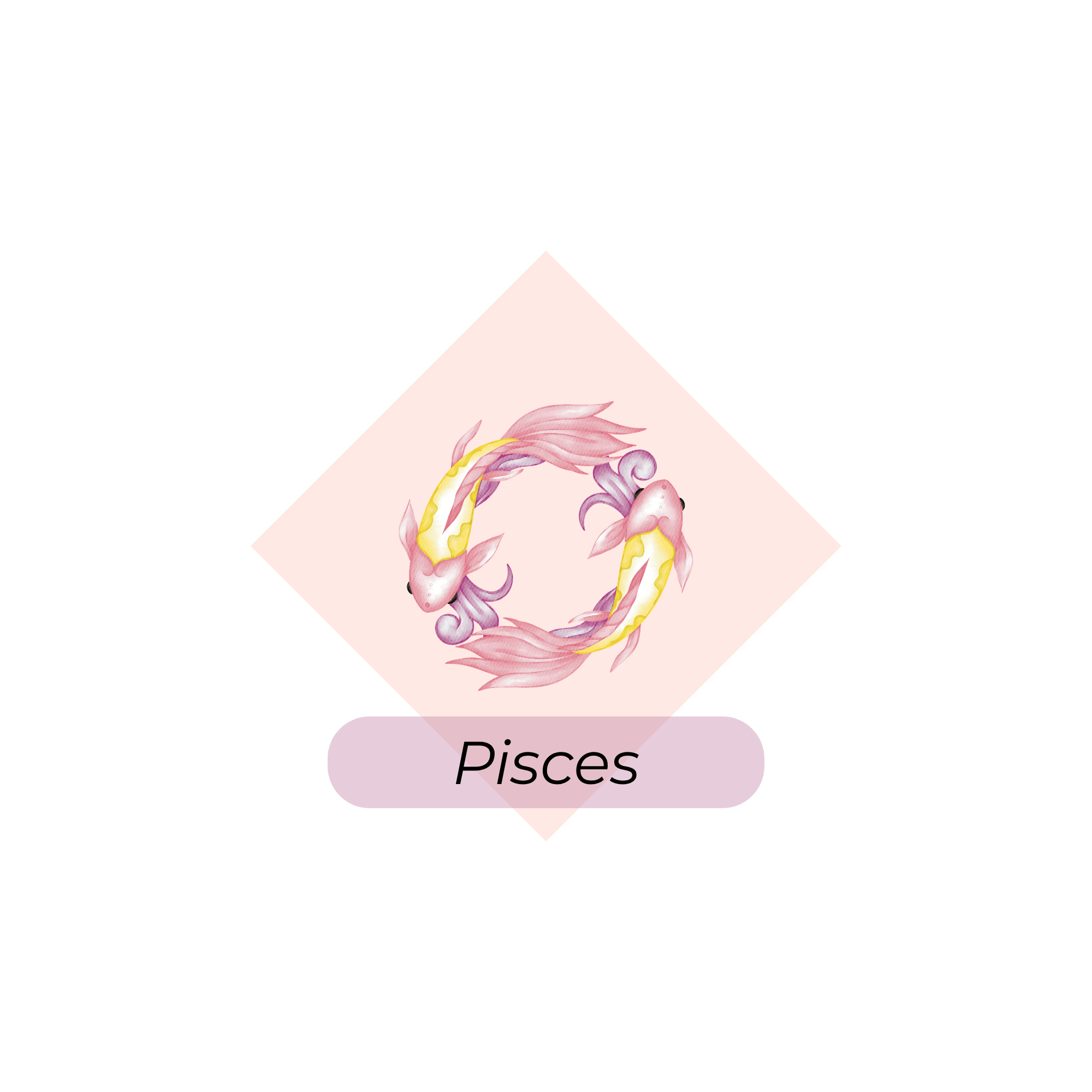 Pisces zodiac sign illustration