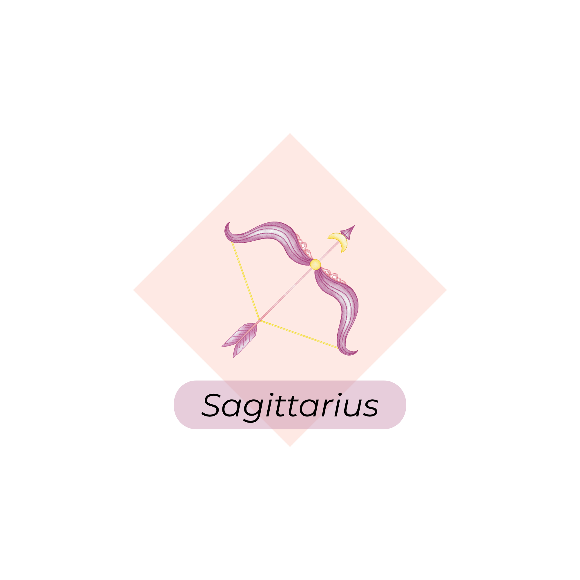 Sagittarius zodiac sign illustration