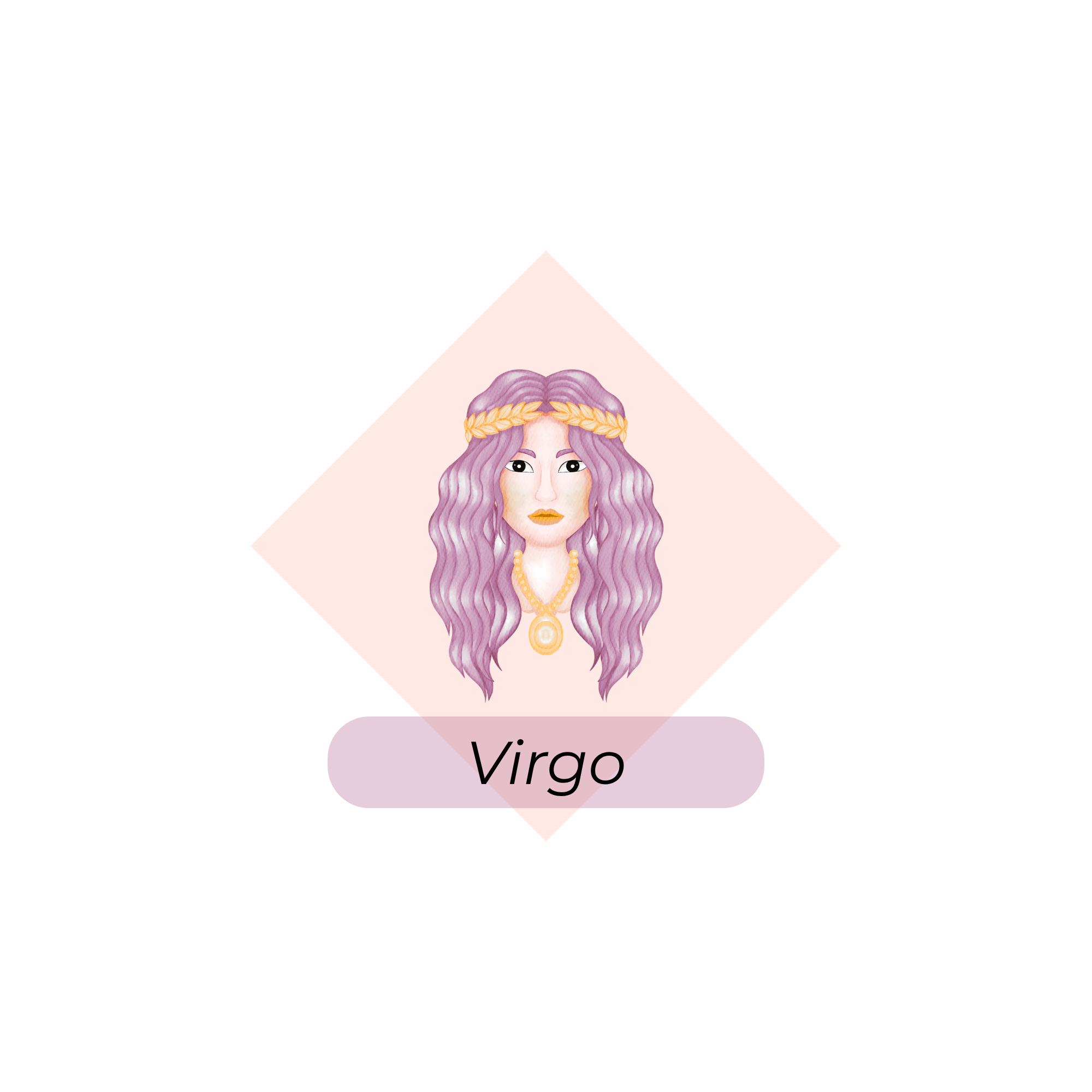 Virgo zodiac sign illustration